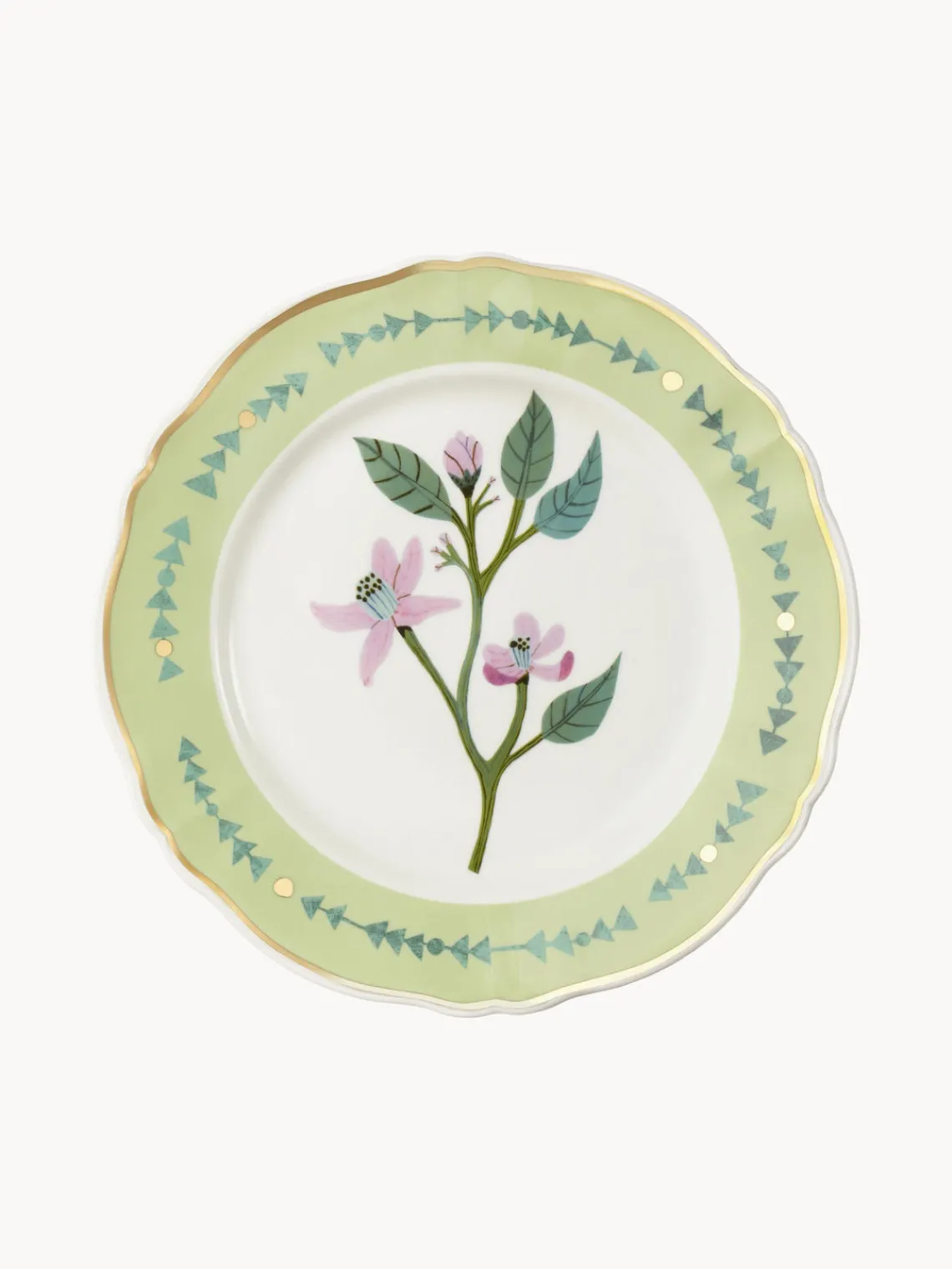 Platos Llanos|Vajillas Completas>Bitossi Home Plato llano artesanal de porcelana Clematis
