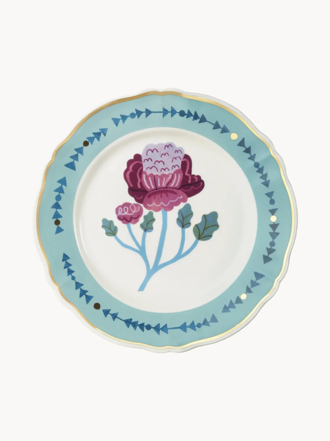 Sale Plato llano artesanal de porcelana Geranium Platos Llanos|Vajillas Completas