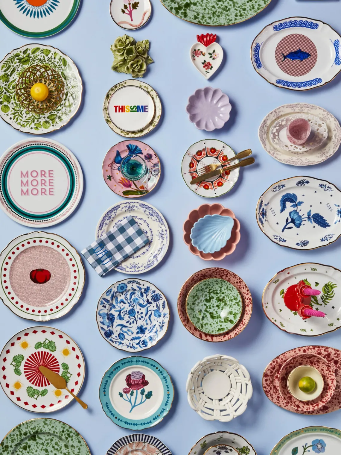 Sale Plato llano artesanal de porcelana Geranium Platos Llanos|Vajillas Completas