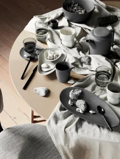 Platos Llanos|Vajillas Completas>Broste Copenhagen Plato llano con forma orgánica artesanal Limfjord