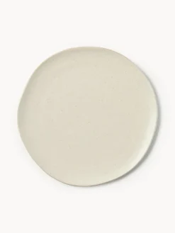 Platos Llanos|Vajillas Completas>Ferm Living Plato llano de cerámica Flow Blanco Off White jaspeado