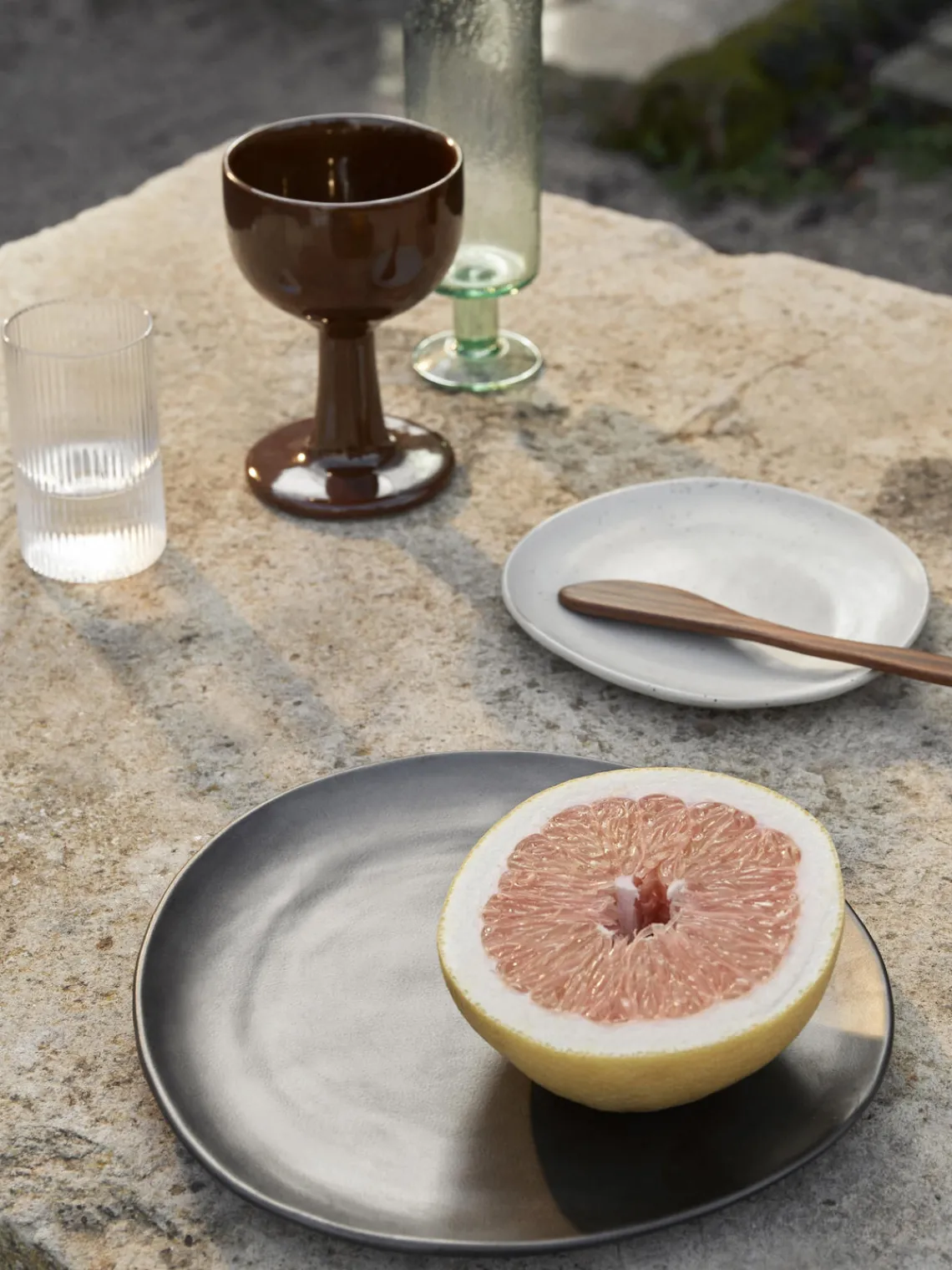 Platos Llanos|Vajillas Completas>Ferm Living Plato llano de cerámica Flow Negro