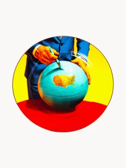 Platos Llanos|Vajillas Completas>SELETTI Plato llano de porcelana Globe