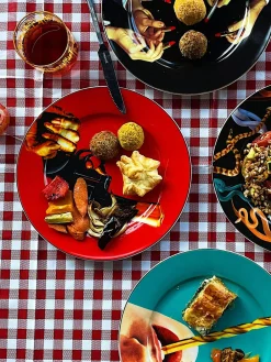 Platos Llanos|Vajillas Completas>SELETTI Plato llano de porcelana Revolver