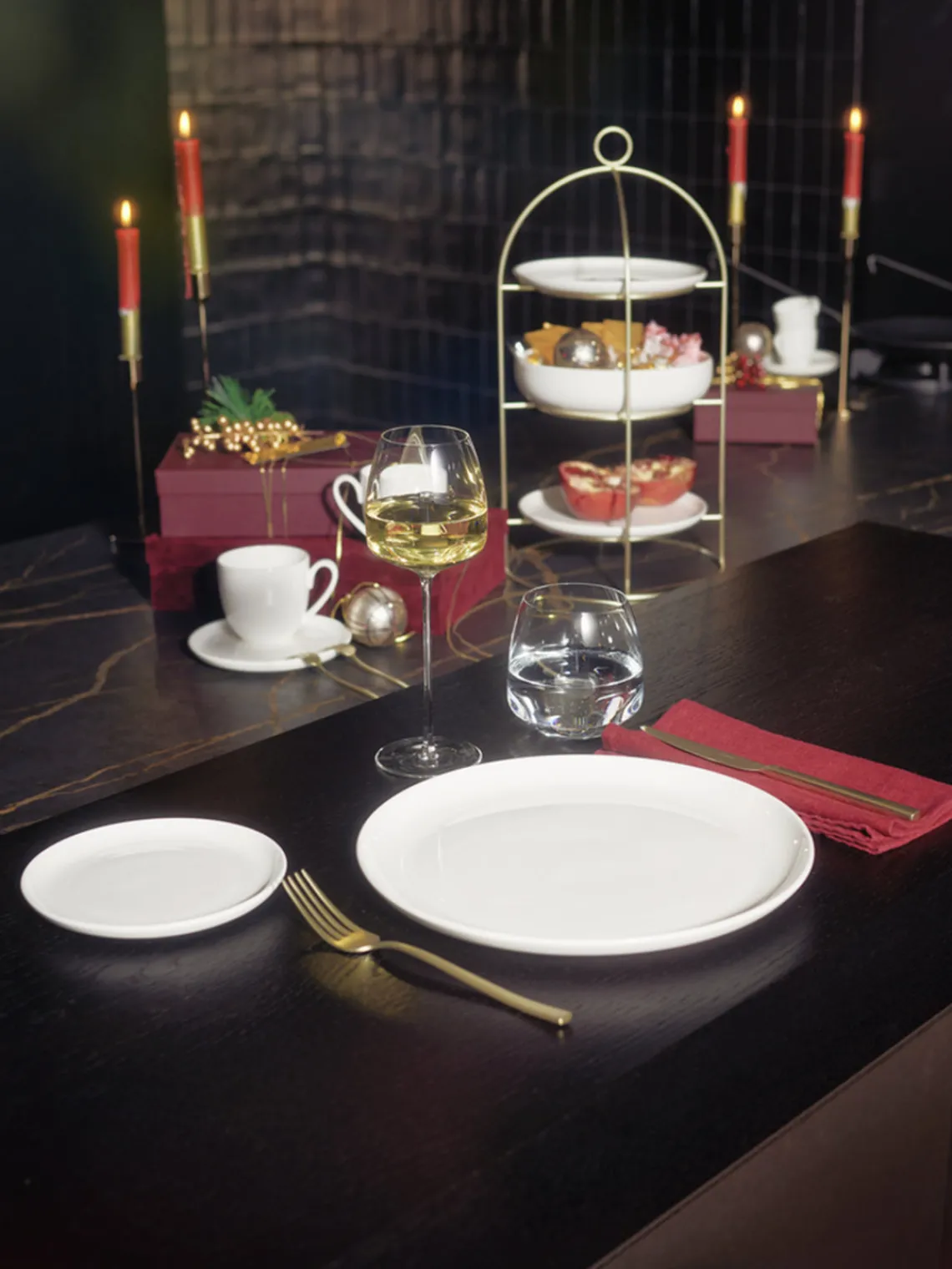 Discount Plato llano de porcelana Fine Bone China Jade Lift Vajillas Completas|Menaje De Mesa