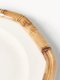 Best Plato llano pintado a mano Bamboo Platos Llanos|Vajillas Completas