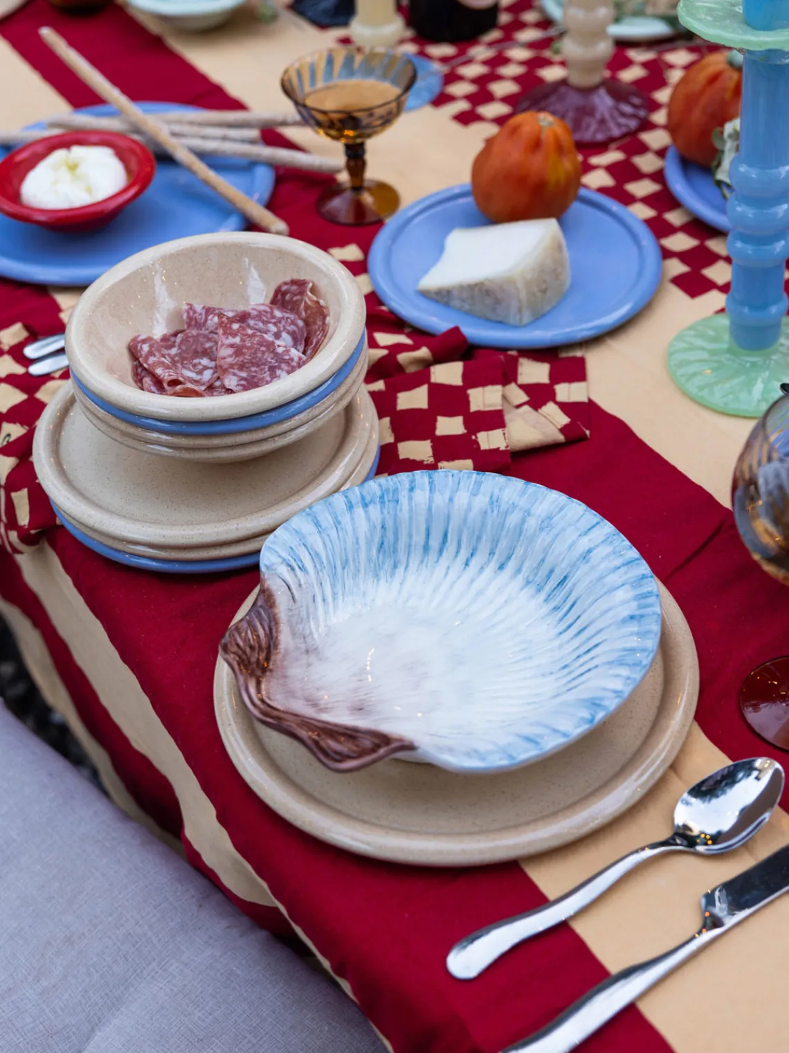 Discount Plato llano pintado a mano Armona Platos Llanos|Vajillas Completas