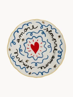 Best Plato postre artesanal de porcelana Heart Platos De Postre|Vajillas Completas