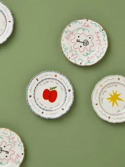 Discount Plato postre artesanal de porcelana Apple Platos De Postre|Vajillas Completas