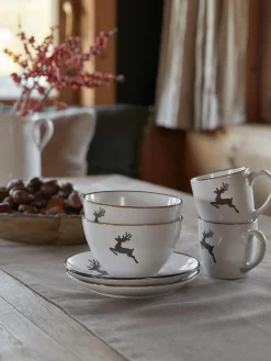 New Plato postre artesanal Grauer Hirsch Platos De Postre|Vajillas Completas