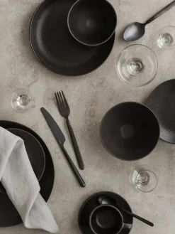 Platos De Postre|Vajillas Completas></noscript>blomus Plato postre artesanal Kumi Marrón oscuro