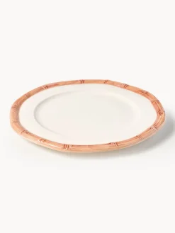 New Plato postre pintado a mano Bamboo Platos De Postre|Vajillas Completas