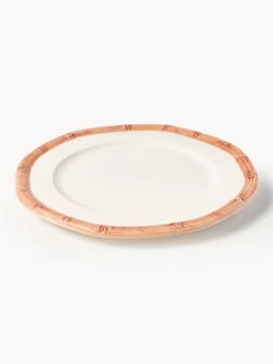 New Plato postre pintado a mano Bamboo Platos De Postre|Vajillas Completas