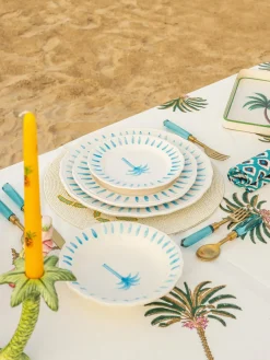 Online Plato postre pintado a mano The Palms Platos De Postre|Vajillas Completas