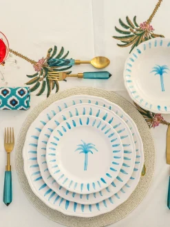 Online Plato postre pintado a mano The Palms Platos De Postre|Vajillas Completas