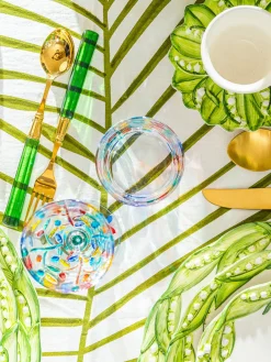 Vajillas Completas|Menaje De Mesa>Les Ottomans Plato postre pintado a mano Lily of the Valley