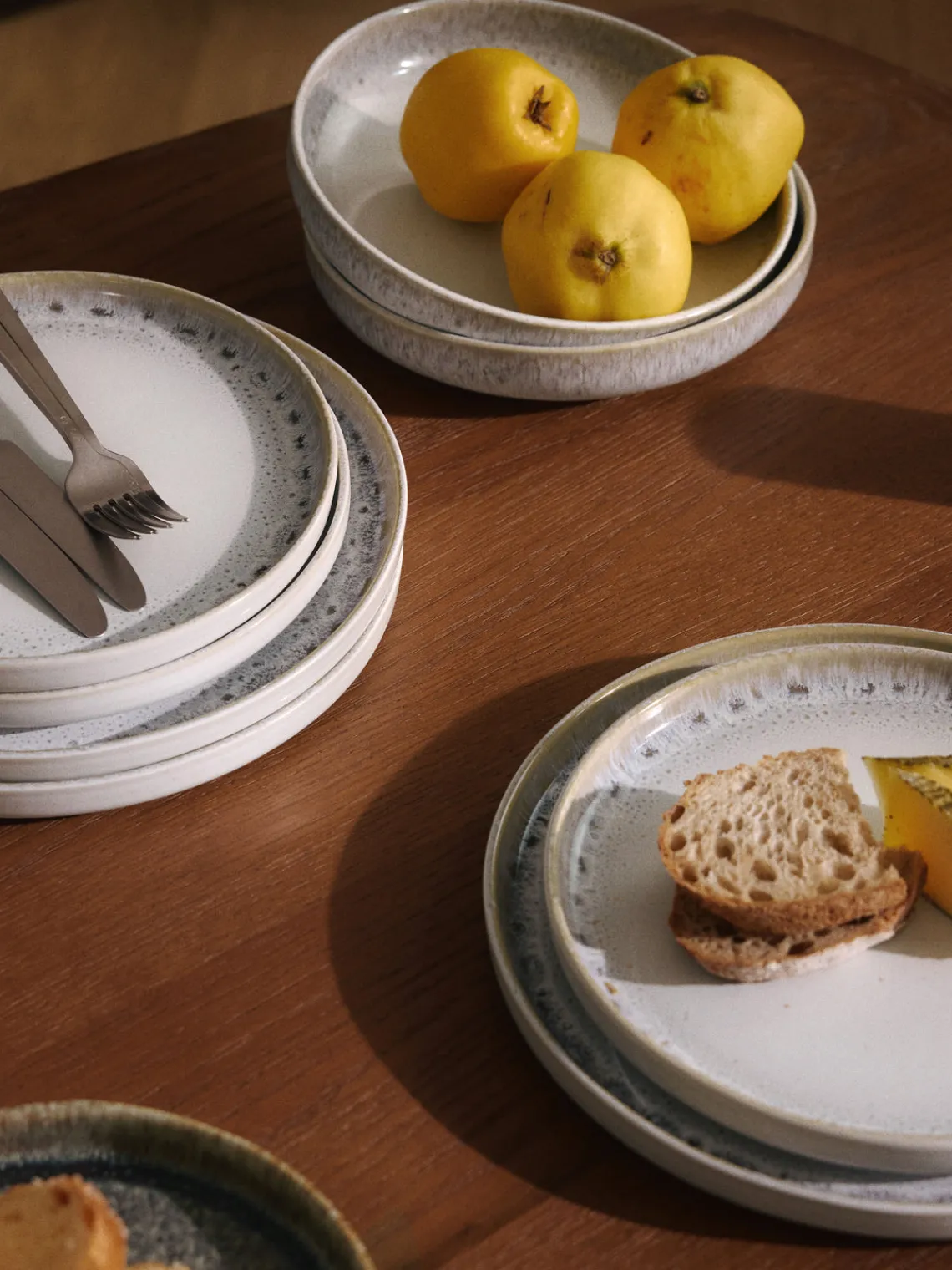 Sale Platos de pasta artesanales con esmalte reactivo Danza, 4 uds. Platos Hondos|Vajillas Completas