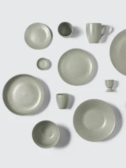 Platos Hondos|Vajillas Completas>Broste Copenhagen Platos hondos artesanales Nordic Marsh, 4 uds. Verde salvia