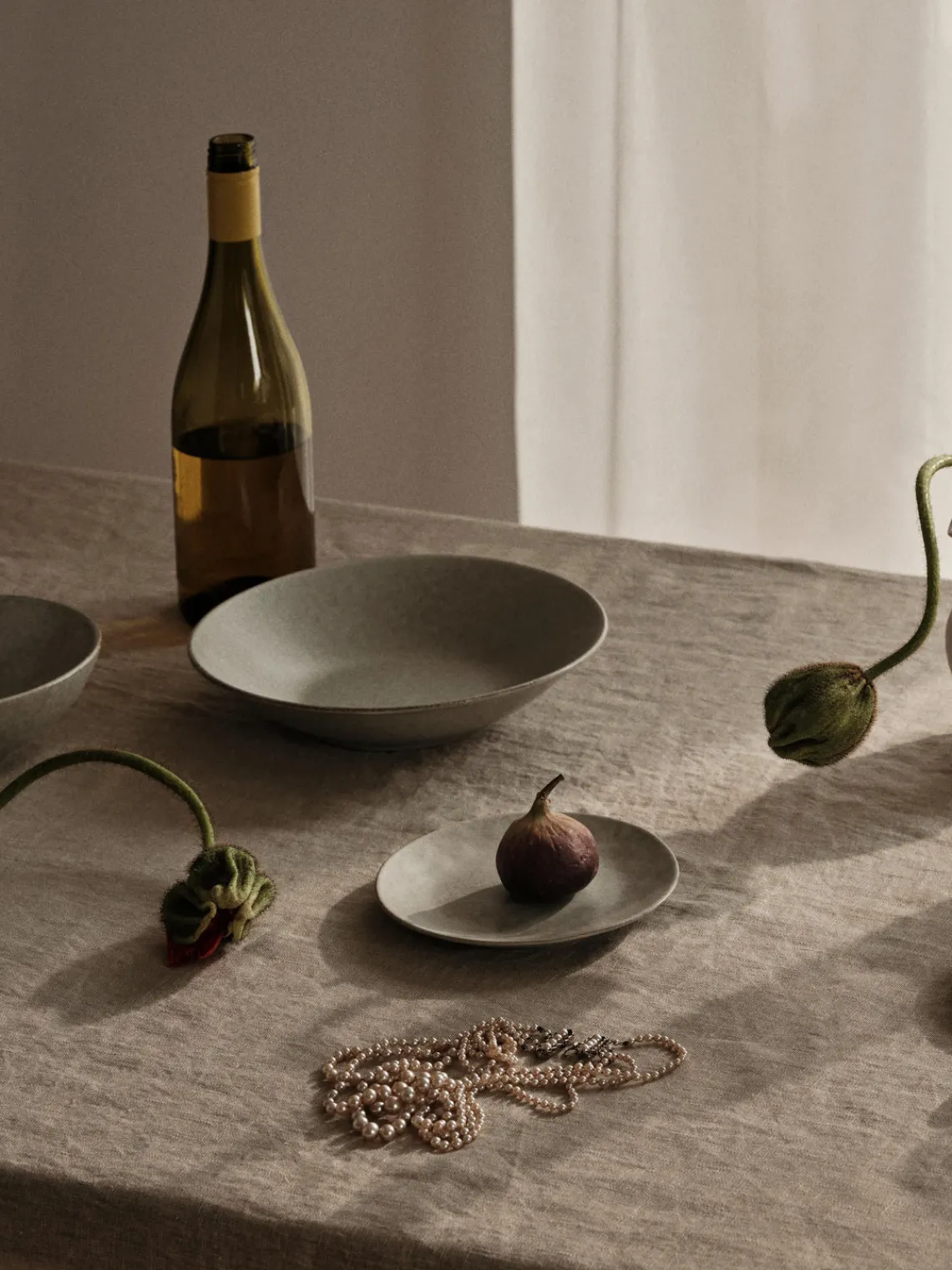 Platos Hondos|Vajillas Completas>Broste Copenhagen Platos hondos artesanales Nordic Marsh, 4 uds. Verde salvia