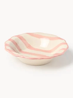 Boles Y Tazones|Vajillas Completas>Westwing Collection Platos hondos artesanales Donald, 4 uds. Blanco Off White, melocotón