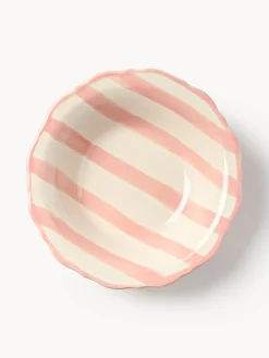 Boles Y Tazones|Vajillas Completas>Westwing Collection Platos hondos artesanales Donald, 4 uds. Blanco Off White, melocotón