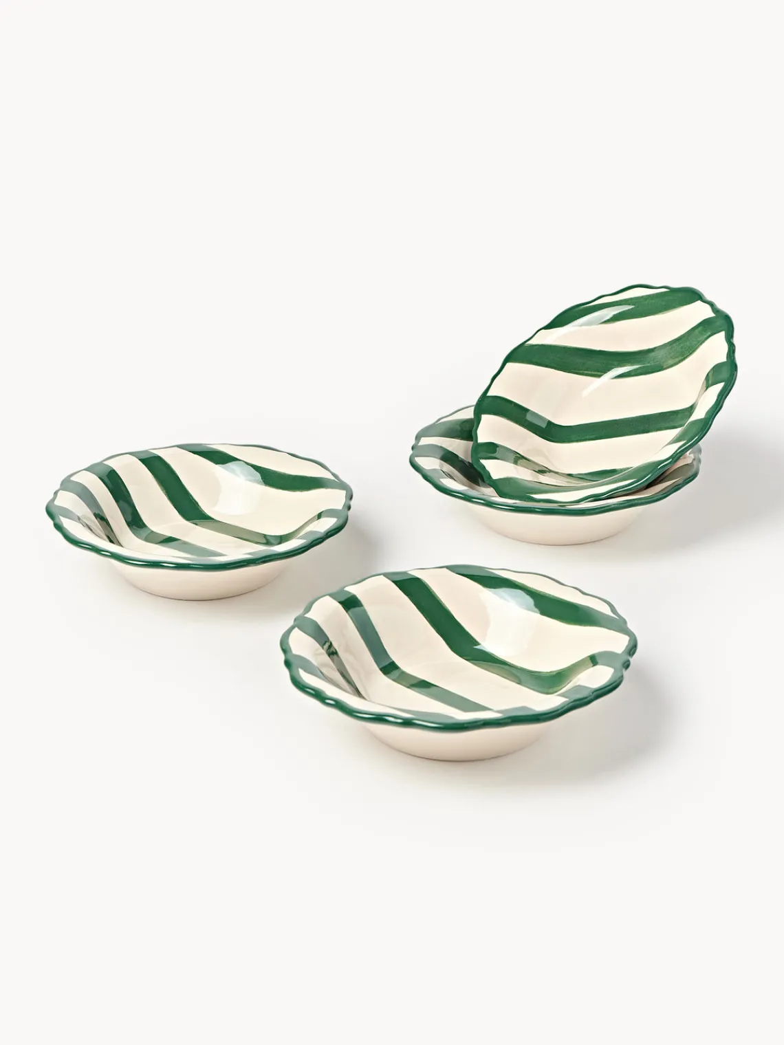 Clearance Platos hondos artesanales Donald, 4 uds. Boles Y Tazones|Vajillas Completas