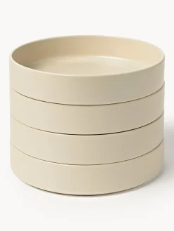 Outlet Platos hondos artesanales Lowri, 4 uds. Platos Llanos|Vajillas Completas