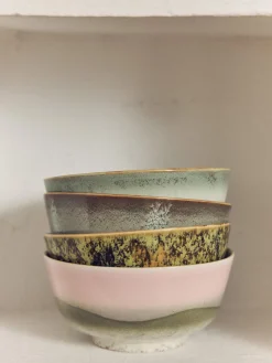 Best Platos hondos artesanales con esmalte reactivo 70's, 2 uds. Platos Hondos|Vajillas Completas