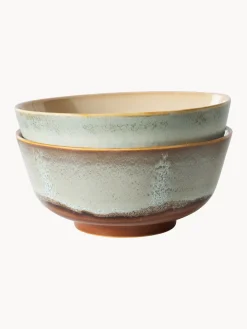 Best Platos hondos artesanales con esmalte reactivo 70's, 2 uds. Platos Hondos|Vajillas Completas