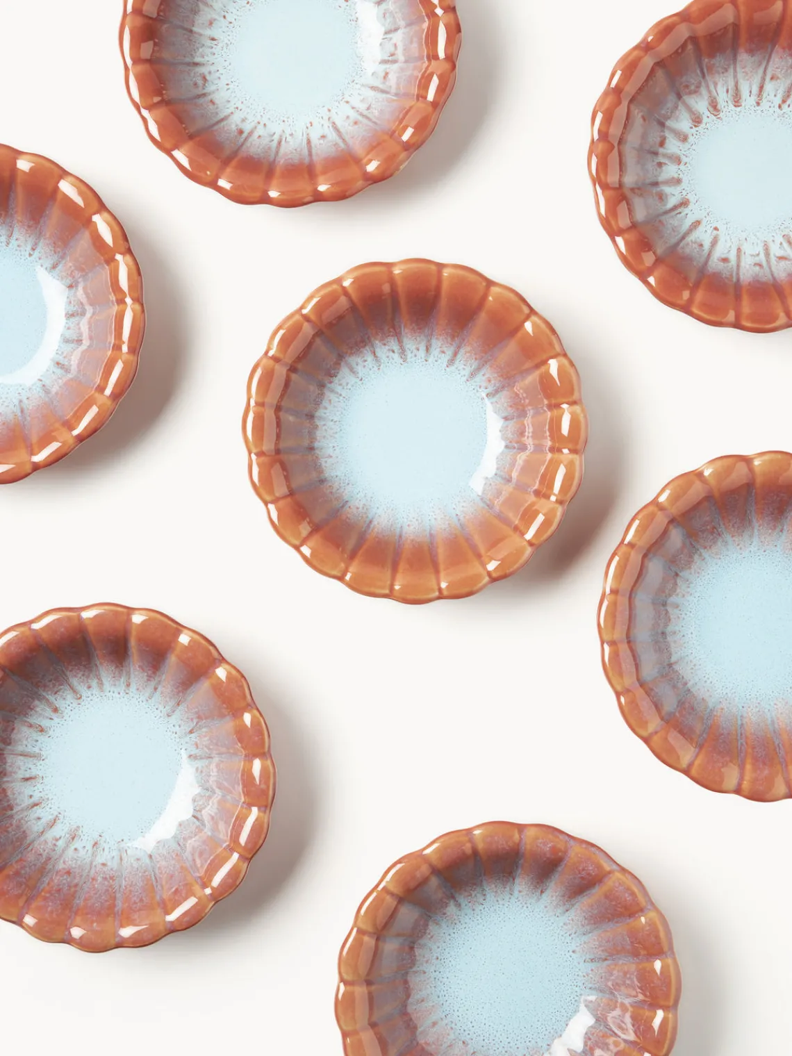 Sale Platos hondos artesanales Marguerite, 4 uds. Platos Hondos|Vajillas Completas