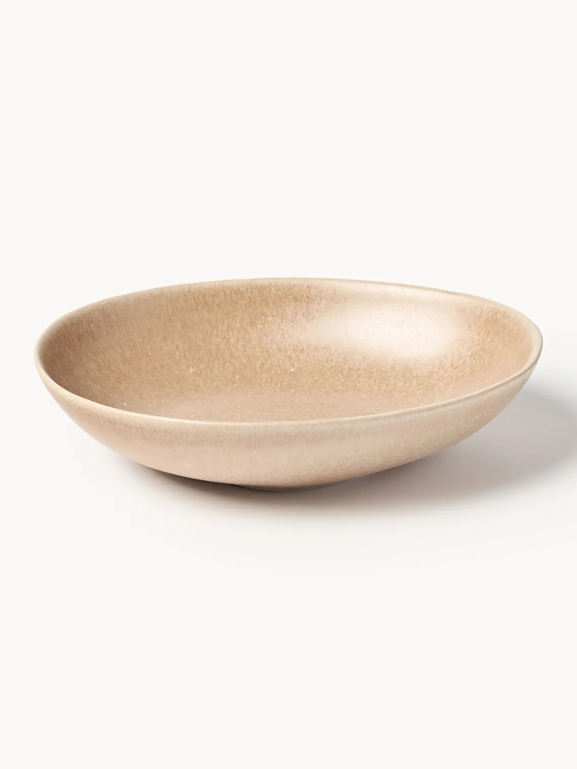 Platos Hondos|Vajillas Completas>Westwing Collection Platos hondos artesanales de forma orgánica Macey, 4 uds. Marrón claro mate