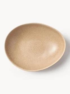 Platos Hondos|Vajillas Completas>Westwing Collection Platos hondos artesanales de forma orgánica Macey, 4 uds. Marrón claro mate