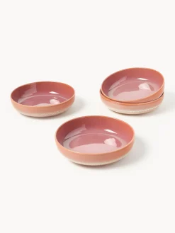 New Platos hondos con esmalte reactivo Havana, 4 uds. Platos Hondos|Vajillas Completas