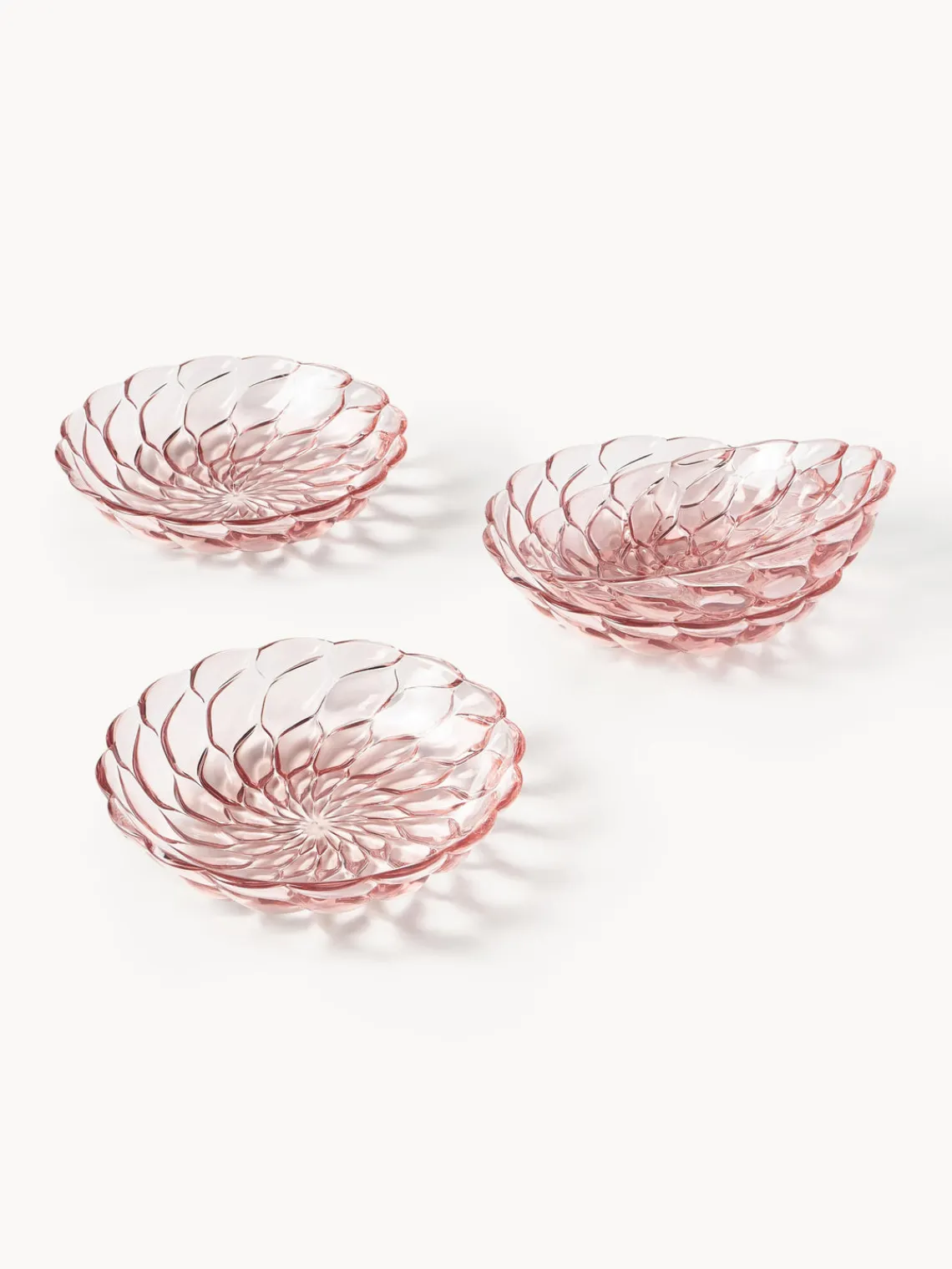 Platos Hondos|Vajillas Completas>Kartell Platos hondos con relieve Jellies, 4 uds. Rosa claro
