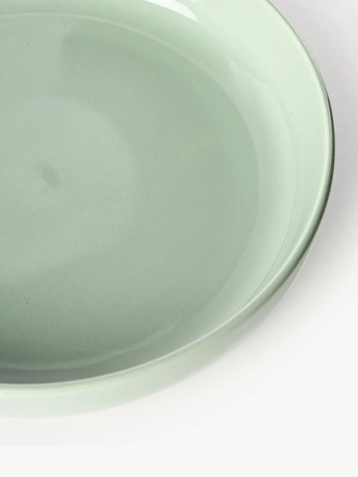 Platos Hondos|Vajillas Completas>Westwing Collection Platos hondos de porcelana Nessa, 4 uds. Verde salvia brillante