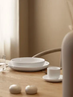 Platos Hondos|Vajillas Completas></noscript>Westwing Collection Platos hondos de porcelana Nessa, 4 uds. Blanco Off White brillante