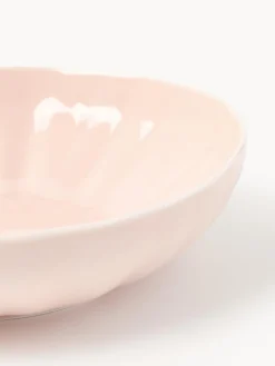 Platos hondos de porcelana con relieves Sali, 4 uds. Platos Hondos|Vajillas Completas