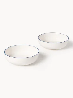 Outlet Platos hondos pequeños de porcelana Facile, 2 uds. Platos Hondos|Vajillas Completas
