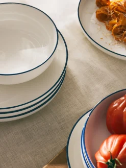 Outlet Platos hondos pequeños de porcelana Facile, 2 uds. Platos Hondos|Vajillas Completas