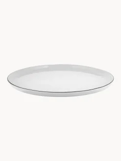 Platos llanos artesanales de porcelana Salt, 4 uds. Vajillas Completas|Menaje De Mesa
