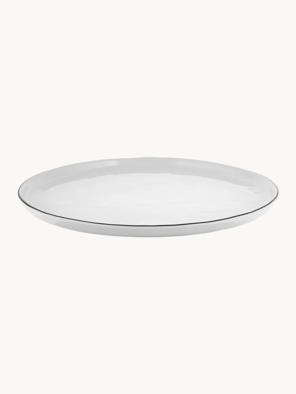 Platos llanos artesanales de porcelana Salt, 4 uds. Vajillas Completas|Menaje De Mesa
