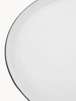 Platos llanos artesanales de porcelana Salt, 4 uds. Vajillas Completas|Menaje De Mesa