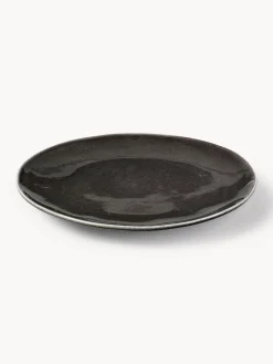 Platos Llanos|Vajillas Completas></noscript>Broste Copenhagen Platos llanos artesanales , 4 uds. Nordic Coal