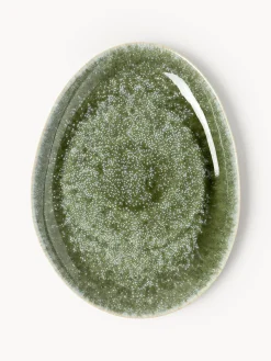 Clearance Platos llanos artesanales de forma orgánica Macey, 4 uds. Platos Llanos|Vajillas Completas