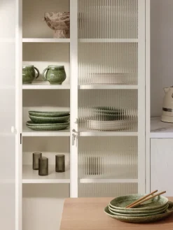 Clearance Platos llanos artesanales de forma orgánica Macey, 4 uds. Platos Llanos|Vajillas Completas