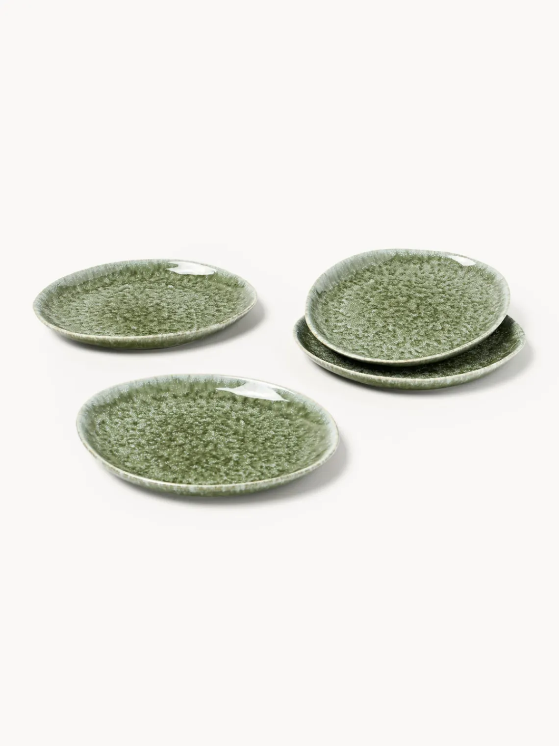 Online Platos llanos artesanales con forma orgánica Macey, 4 uds. Platos De Postre|Vajillas Completas