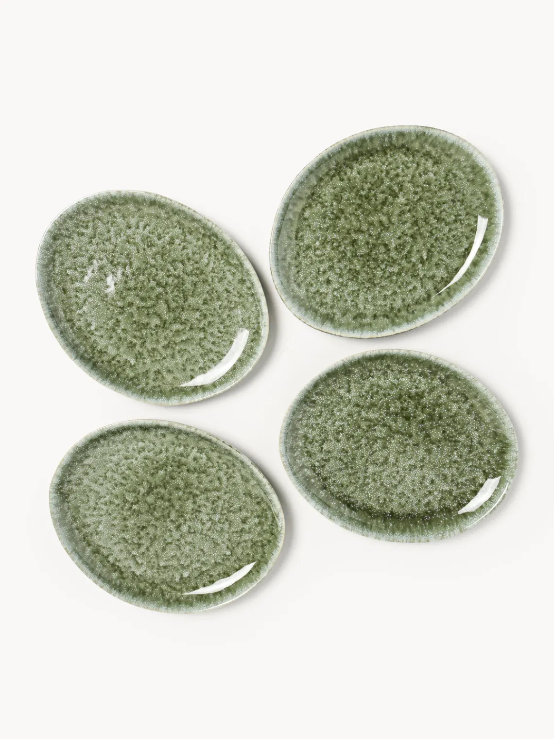 Online Platos llanos artesanales con forma orgánica Macey, 4 uds. Platos De Postre|Vajillas Completas