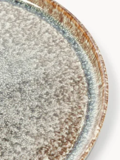 Platos Llanos|Vajillas Completas></noscript>Westwing Collection Platos llanos artesanales con esmalte reactivo Danza, 4 uds. Tonos de marrón, beige, con gradiente de color