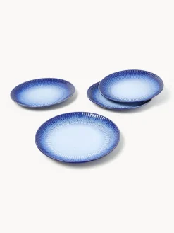 Platos Llanos|Vajillas Completas></noscript>Westwing Collection Platos llanos artesanales con esmalte reactivo Vinci, 4 uds. Azul real y azul claro con gradiente de color