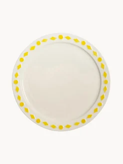 Platos Llanos|Menaje De Mesa>&k Amsterdam Platos llanos artesanales Folk, 2 uds. Blanco Off White, amarillo claro